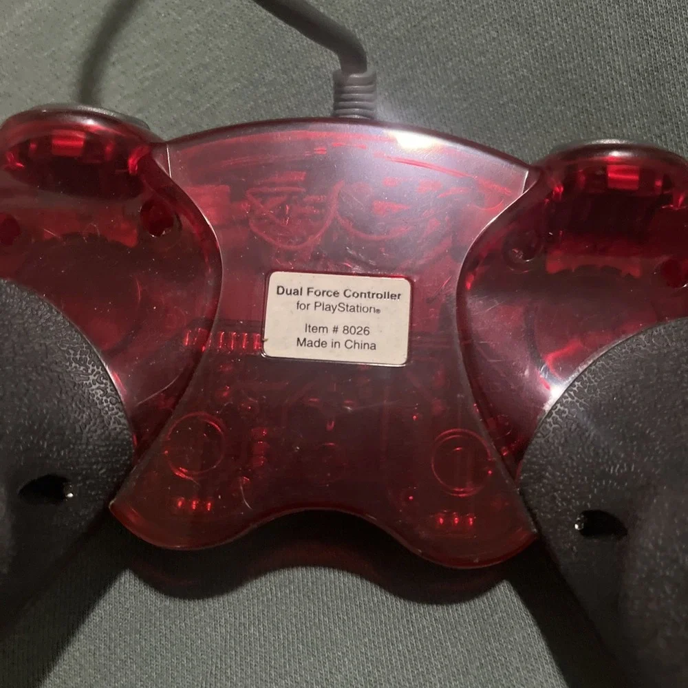 High Frequency Red PlayStation 1 PlayStation 2 Dual Force Controller See Through